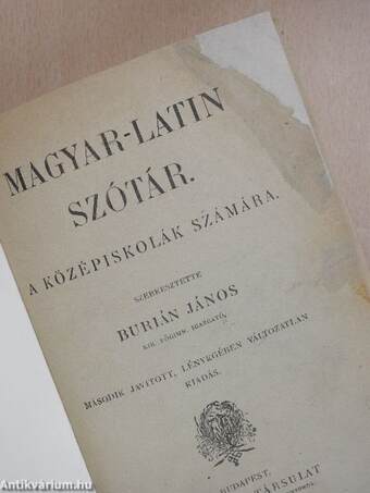 Magyar-latin szótár/Latin-magyar szótár I-II.