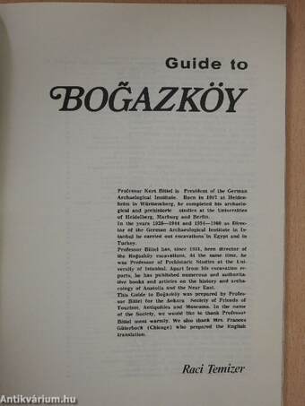 Guide to Bogazköy