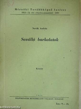 Saválló burkolatok