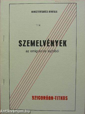 Szemelvények az emigrációs sajtóból 1989. január 20.