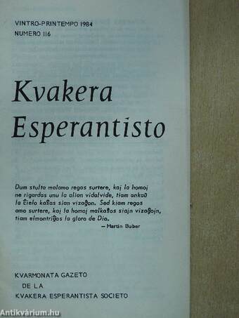 Kvakera Esperantisto Vintro-Printempo 1984