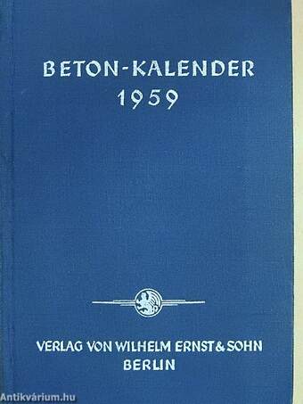 Beton-Kalender 1959. I.