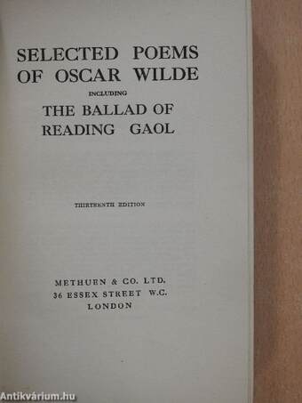 Selected Poems of Oscar Wilde