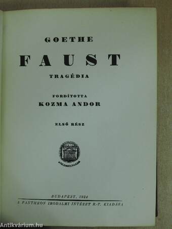 Faust I-II.