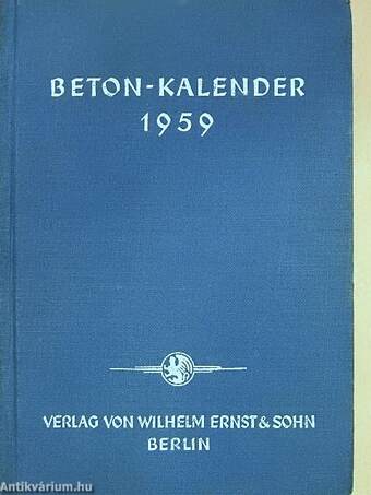 Beton-Kalender 1959. I.