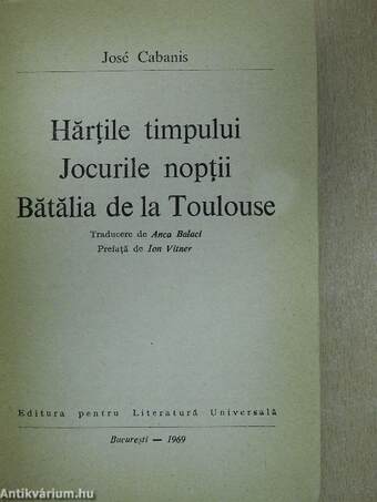 Hartile timpului/Jocurile noptii/Batalia de la Toulouse