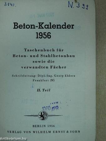 Beton-Kalender 1956. II.