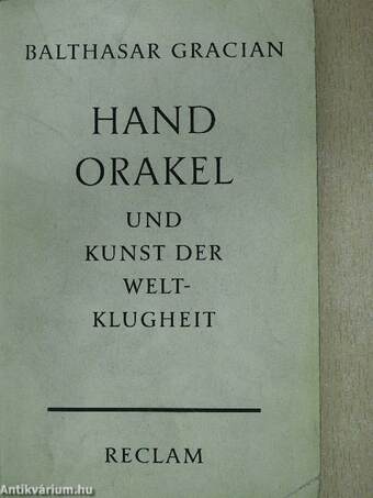 Handorakel und Kunst der Weltklugheit