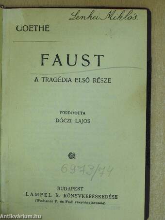 Faust I.