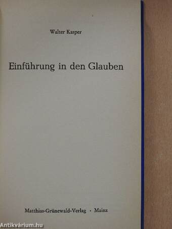 Einführung in den Glauben