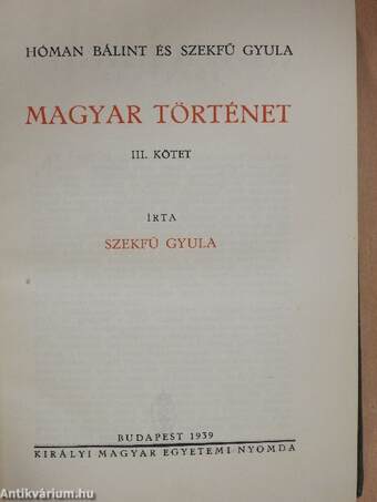 Magyar történet III.