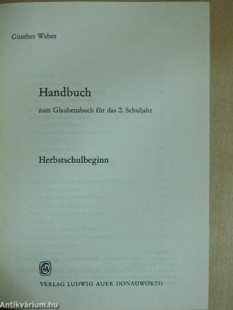 Handbuch zum Glaubensbuch für das 2. Schuljahr