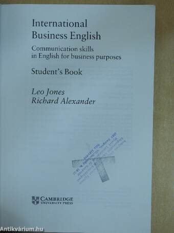 International Business English - Student's Book