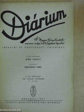 Diárium 1941. december