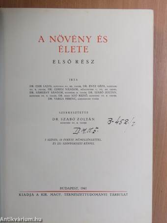 A növény és élete I-II.