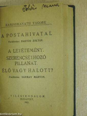 Átkelés/A postahivatal/A letétemény/Szerencséthozó pillanat/Élő vagy halott?