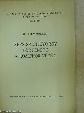 Sepsiszentgyörgy története a középkor végéig