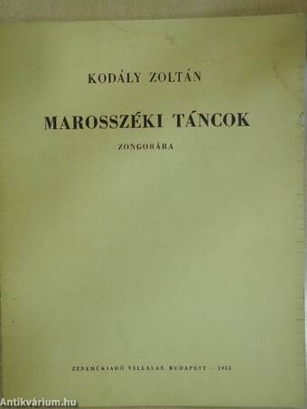 Marosszéki táncok zongorára