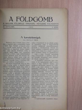 A Földgömb 1933. március