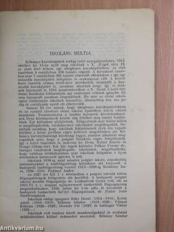 Budapest Székesfőváros X. ker, Liget-utcai Községi Polgári Fiuiskolájának Értesítője az 1936-37. iskolaévről