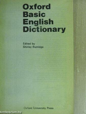 Oxford Basic English Dictionary