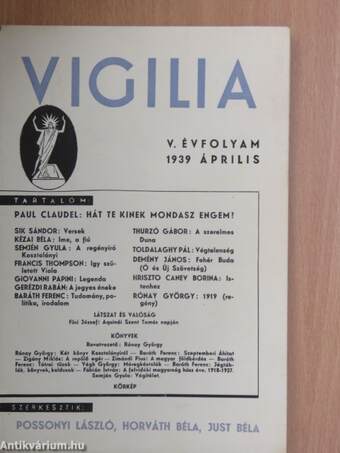 Vigilia 1939. április