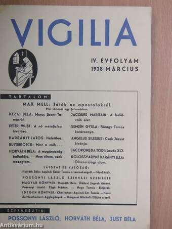 Vigilia 1938. március