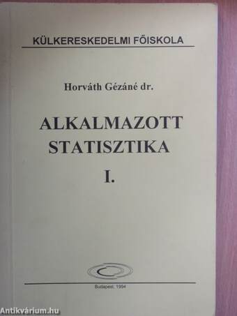 Alkalmazott statisztika I.