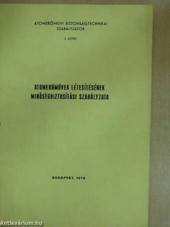 Atomerőművek létesítésének minőségbiztosítási szabályzata