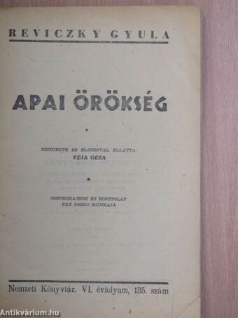 Apai örökség