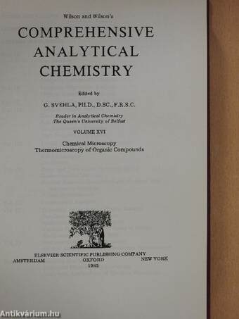 Chemical Microscopy/Thermomicroscopy of Organic Compounds