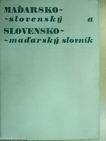 Madarsko-slovensky a Slovensko-madarsky slovník