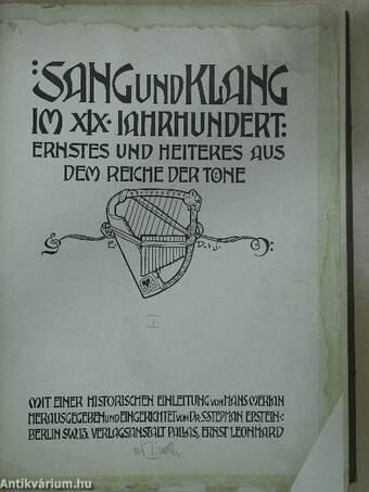 Sang und Klang im XIX. Jahrhundert I.