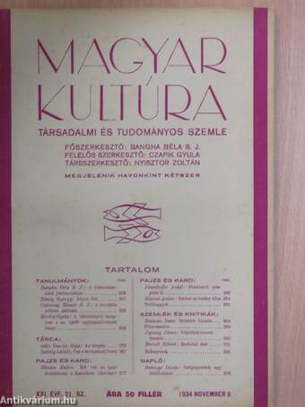 Magyar Kultúra 1934. november 5.