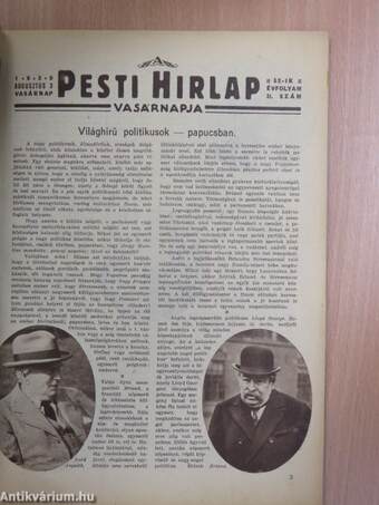 A Pesti Hirlap Vasárnapja 1930. augusztus 3.