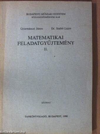 Matematikai feladatgyűjtemény II.