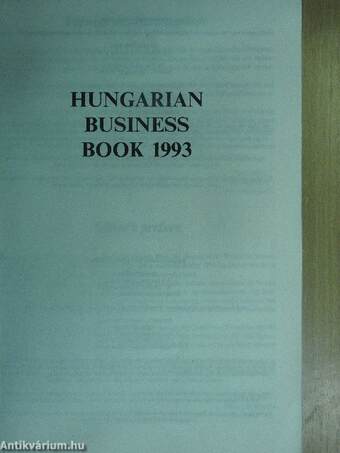 Hungarian Business Book 1993