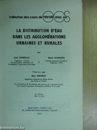 La distribution D'eau dans les agglomérations urbaines et rurales