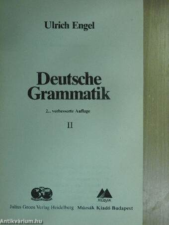 Deutsche Grammatik II. (töredék)