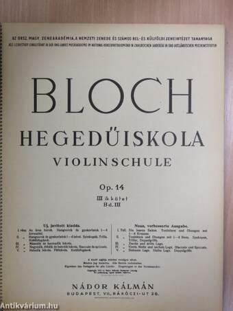 Bloch hegedűiskola III.