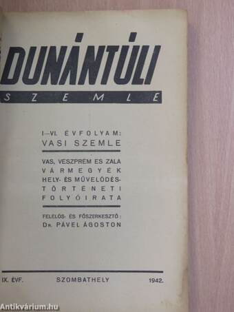 Dunántúli Szemle 1942. február 1.