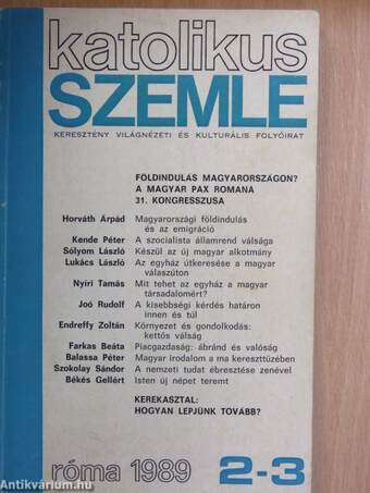 Katolikus Szemle 1989/2-3.