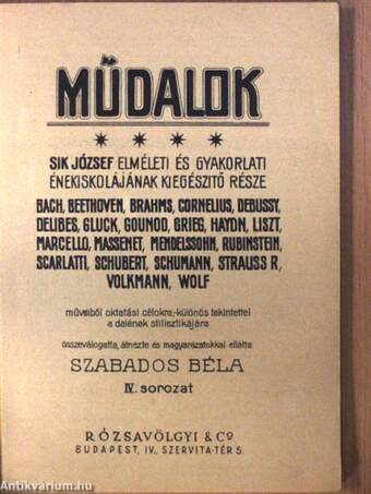 Műdalok IV.