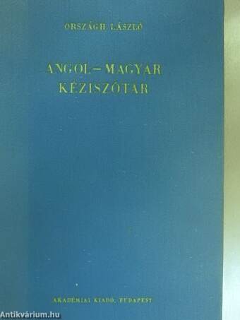 Angol-magyar kéziszótár