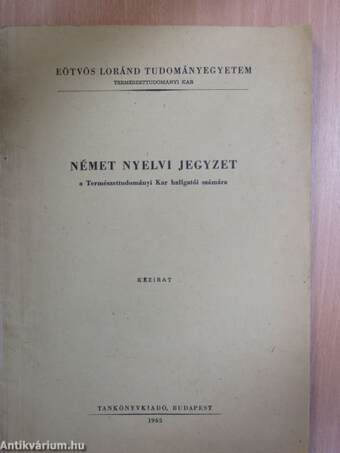 Német nyelvi jegyzet 