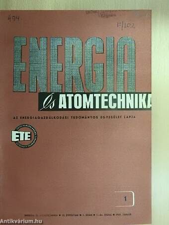 Energia és Atomtechnika 1959. (nem teljes évfolyam)