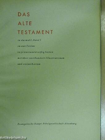 Das alte Testament I.