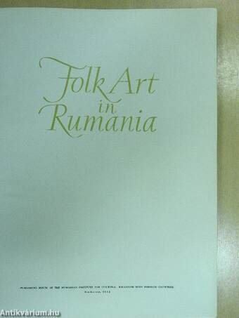 Folk Art in Rumania