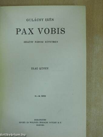 Pax Vobis I-III.