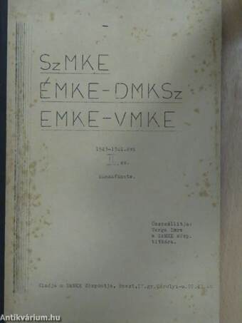 SzMKE/ÉMKE-DMKSz/EMKE-VMKE 1943-1944/II.